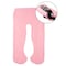 Hastings Home Full Body Pillow Cover, U-Shaped Soft Cotton, Removeable with Zipper, Pregnancy/Body Pillows (Pink) 110759ELI - alternate 1